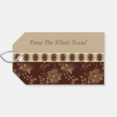 Extravagante Blüte mit Braun Geschenkanhänger (Rückseite Horizontal)