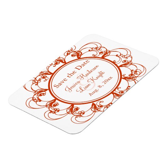 Extravagante Blüte Speichern Sie das Datumsfenster Magnet (Linke Seite)