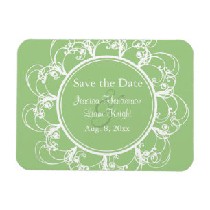 Extravagante Blüte Speichern Sie das Datumsfenster Magnet