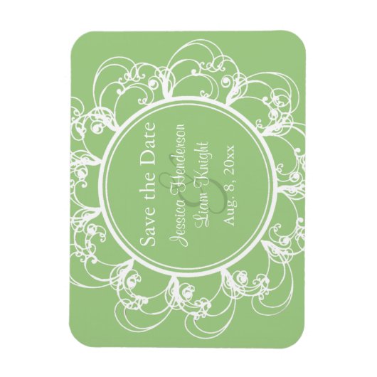 Extravagante Blüte Speichern Sie das Datumsfenster Magnet (Vertikal)