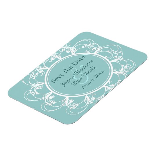 Extravagante Blüte Speichern Sie das Datumsfenster Magnet (Linke Seite)