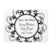 Extravagante Blüte Speichern Sie das Datumsfenster Magnet (Horizontal)