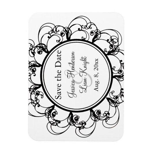 Extravagante Blüte Speichern Sie das Datumsfenster Magnet (Vertikal)