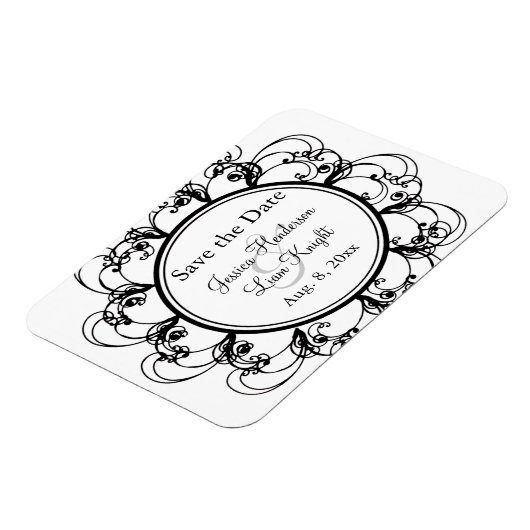 Extravagante Blüte Speichern Sie das Datumsfenster Magnet (Linke Seite)