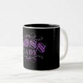 Extravagante Boss Lady Design Zweifarbige Tasse (VorderseiteRechts)