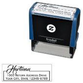 Extravagante Boxed Rücksendeadresse Permastempel (Beispiel)