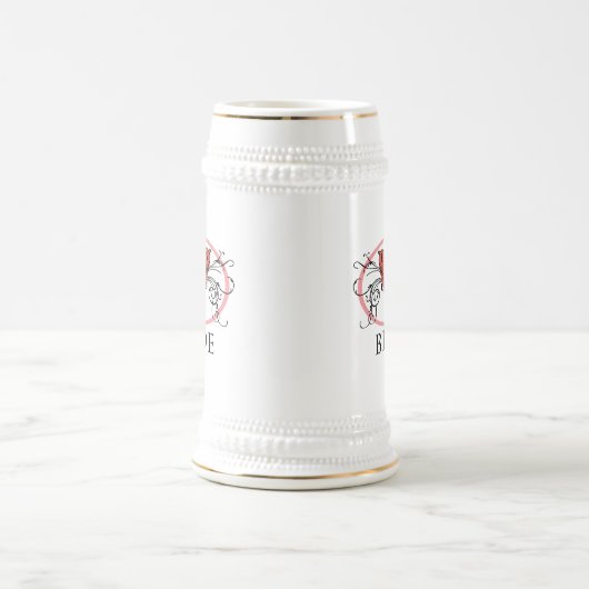 Extravagante Braut Bierglas (Mittel)