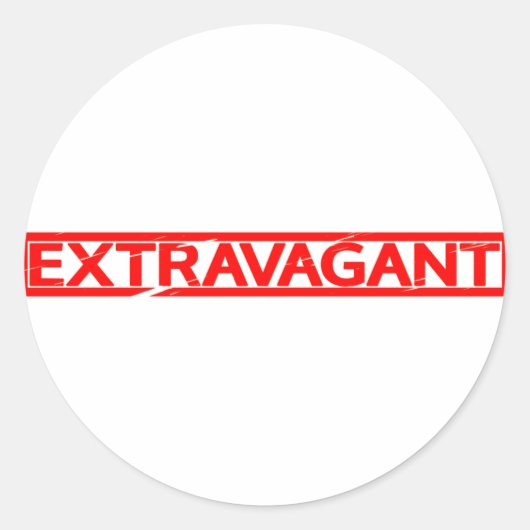 Extravagante Briefmarke Runder Aufkleber (Vorderseite)