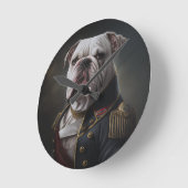 Extravagante Bulldog-Uhr Runde Wanduhr (Winkel)