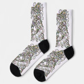 Extravagante Cat Abalone Socken (Linkes Detail)