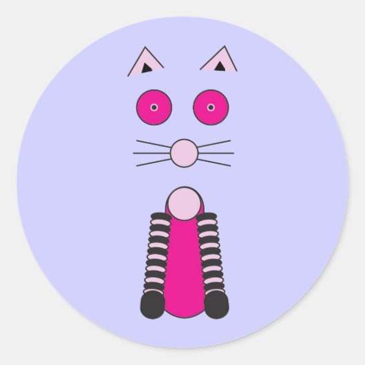 EXTRAVAGANTE CAT RUNDER AUFKLEBER (Vorderseite)