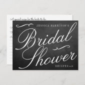 Extravagante Chalkboard Brautparty Rezeptionskarte Einladungspostkarte (Vorne/Hinten)