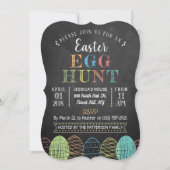 Extravagante Chalkboard Ostereierjagd Einladung (Vorderseite)