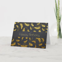 Extravagante Chic Gold Feathers am Schwarzen Gebur