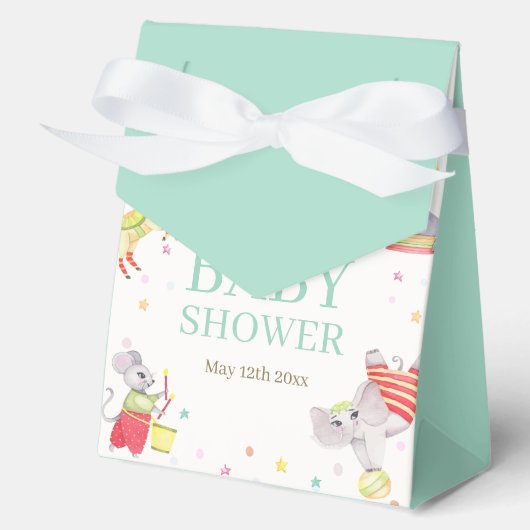 Extravagante Circus Karneval Animals Kinderdusche Geschenkschachtel (Vorderseite)