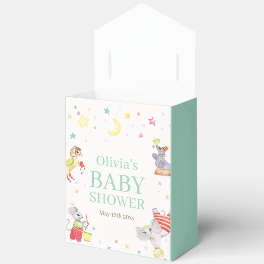 Extravagante Circus Karneval Animals Kinderdusche Geschenkschachtel (Offen)