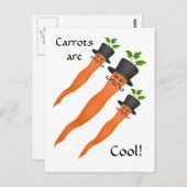 Extravagante coole Karotten Postkarte (Vorne/Hinten)