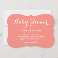 Extravagante Coral Baby Dusche Einladung
