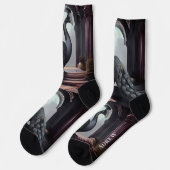 Extravagante Crew für Wasserfarben Socken (Linkes Detail)