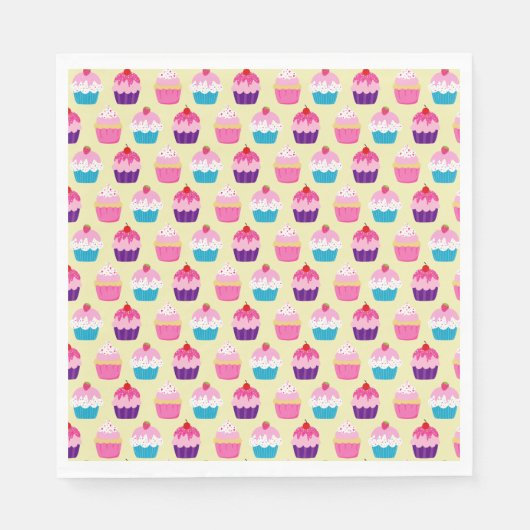 Extravagante Cupcakes Geburtstag Serviette (Vorderseite)