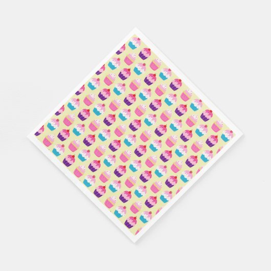 Extravagante Cupcakes Geburtstag Serviette (Ecke)