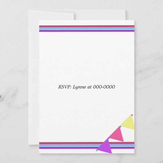 Extravagante Cupcakes Geburtstagsparty Einladung (Rückseite)