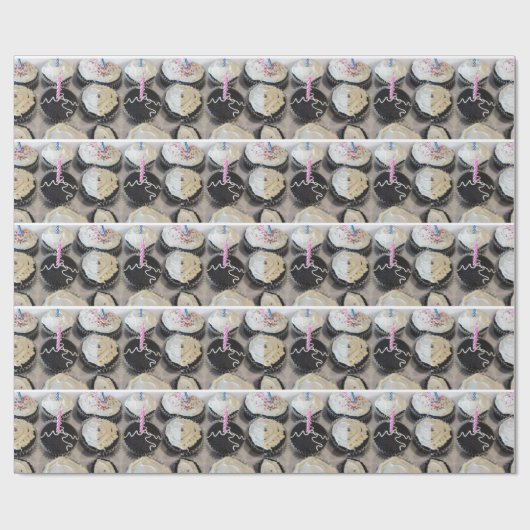 Extravagante Cupcakes Geschenkpapier (Flach)