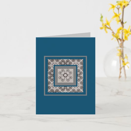 Extravagante Curls Karte (Gelbe Blume)