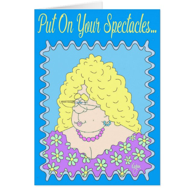 EXTRAVAGANTE DAME Geburtstag Karte (Vorne)