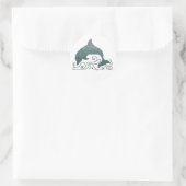 Extravagante Dolphin-Aufkleber Runder Aufkleber (Tasche)