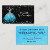Extravagante Dress Tailor Glittery Business Card Visitenkarte (Vorne/Hinten)