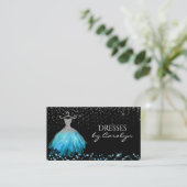 Extravagante Dress Tailor Glittery Business Card Visitenkarte (Stehend Vorderseite)