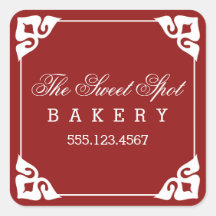 Extravagante Ecken Bäckereikleber / Rot