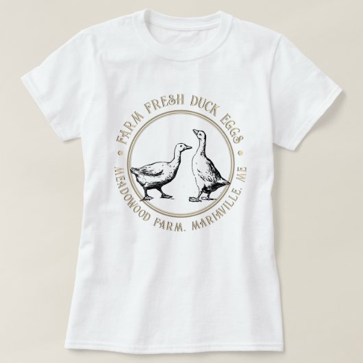 Extravagante Eier T - Shirt Ente oder Gänseeier (Design vorne)