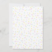 Extravagante Einhorn Baby Girl Dusche Einladungen (Rückseite)