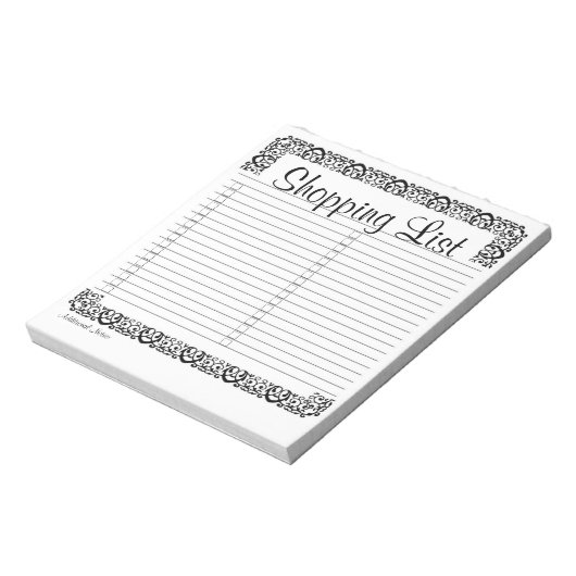 Extravagante Einkaufsliste Notepad Notizblock (Rotiert)