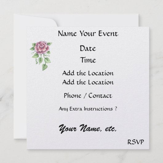 Extravagante Einladung von Cupcake - SRF (Rückseite)