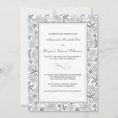 Extravagante Einladung zur Platinhochzeit (Vorderseite)