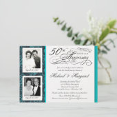 Extravagante Einladungen zum 50-jährigen Jubiläum  (Stehend Vorderseite)