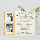 Extravagante Einladungen zum 50-jährigen Jubiläum  (Stehend Vorderseite)