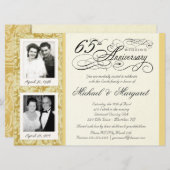 Extravagante Einladungen zum 65-jährigen Jubiläum (Vorne/Hinten)