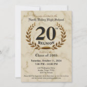 Extravagante Elegant 20. High School Wiedersehen C Einladung (Vorderseite)