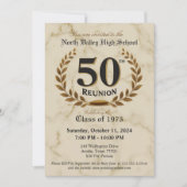 Extravagante Elegant 50. High School Wiedersehen C Einladung (Vorderseite)