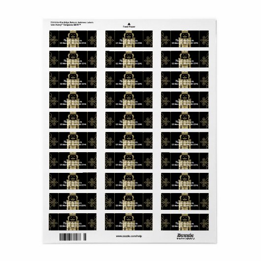 Extravagante Elegante Gold Black Nutcracker Urlaub (Vorne)