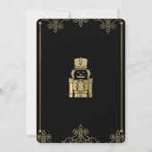 Extravagante Elegante Gold Black Nutcracker Urlaub Einladung (Rückseite)