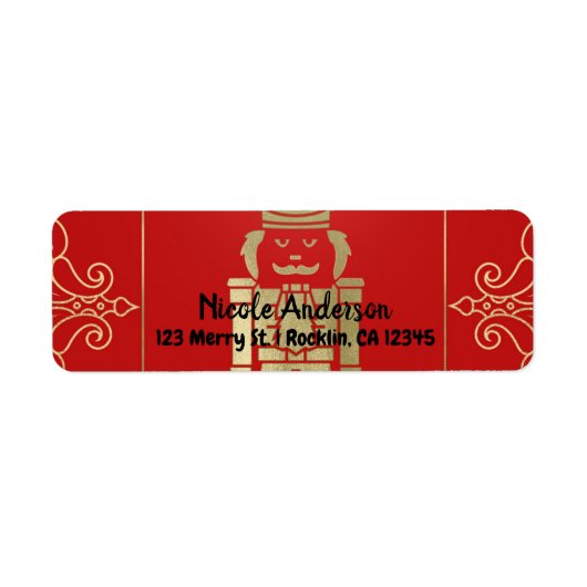 Extravagante Elegante Gold & Red Nutcracker Urlaub (Vorne)