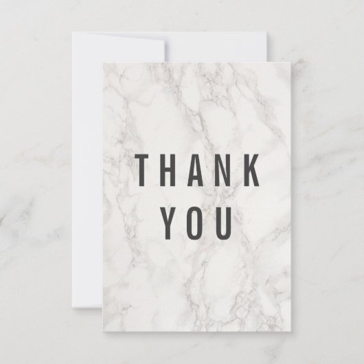 Extravagante elegante Marmorhochzeit danken Ihnen Dankeskarte (Vorderseite)
