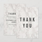 Extravagante elegante Marmorhochzeit danken Ihnen Dankeskarte (Vorne/Hinten)