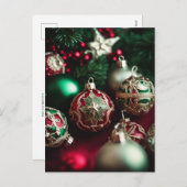 Extravagante elegante Viktorianische Weihnachtsbäl Feiertagspostkarte (Vorne/Hinten)