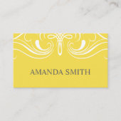 Extravagante Elemente Einfach gelb Visitenkarte (Vorderseite)